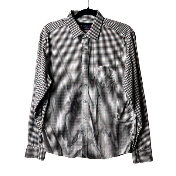 Untuckit‎ checkered slim fit button down shirt men’s size large - Picture 1 of 9